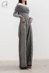 SWAYING/KNIT Water Soluble Wool Lapel SW22AW1T17 Dark Grey PS50